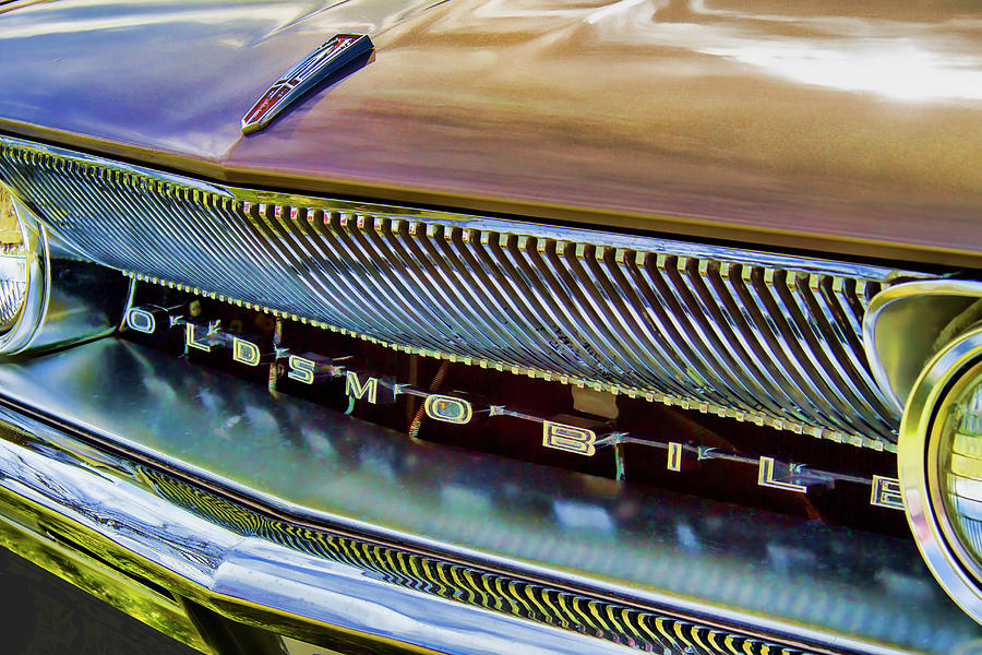 Car Photograph - 1961 Oldsmobile Dynamic 88 Symbol And Grille by Nick Gray