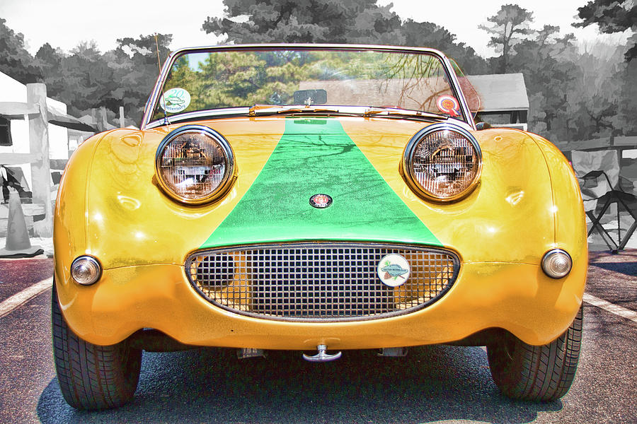 1961  Austin Healy Sprite smiling front end Photograph by Daniel Adams