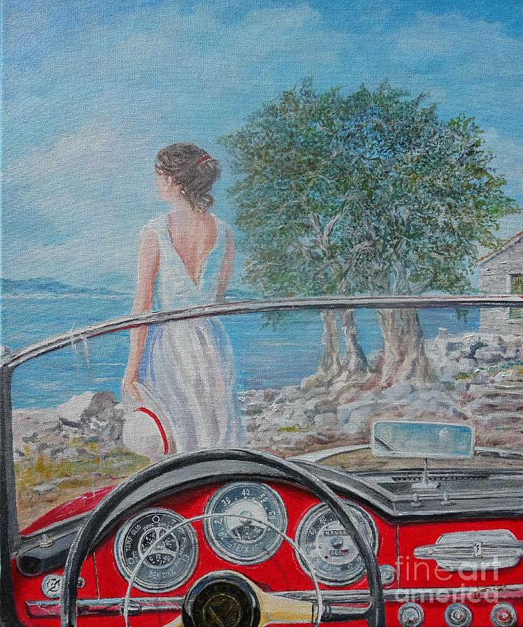 1962 Alfa Romeo Painting by Sinisa Saratlic