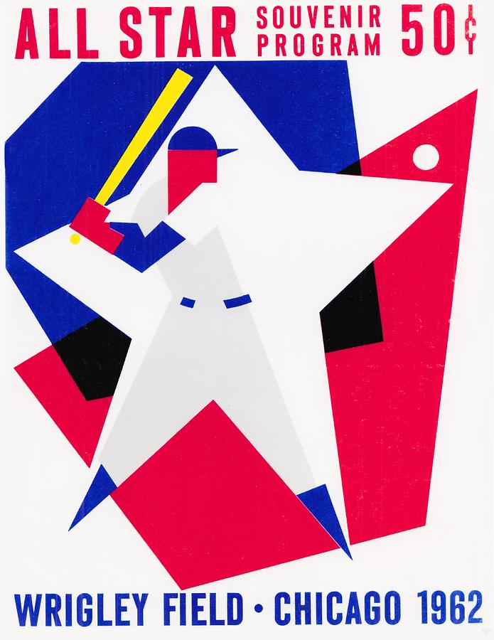 1962 All-Star Game Program  Mixed Media by Row One Brand
