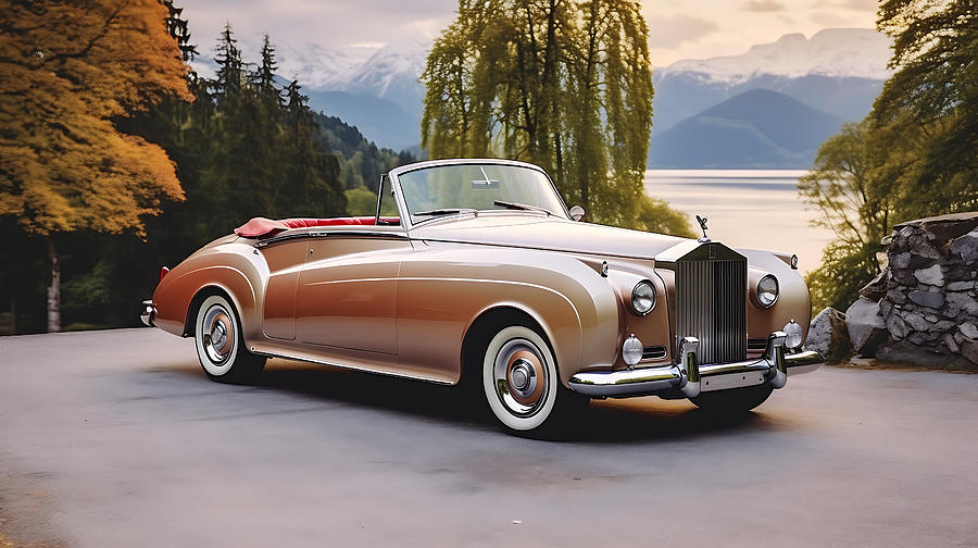 Fantasy Painting - 1962 Rolls Royce Silver Cloud II Drophead Coup by Asar Studios by Celestial Images
