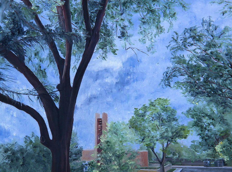 1962 Steeple by the People Painting by Nila Jane Autry