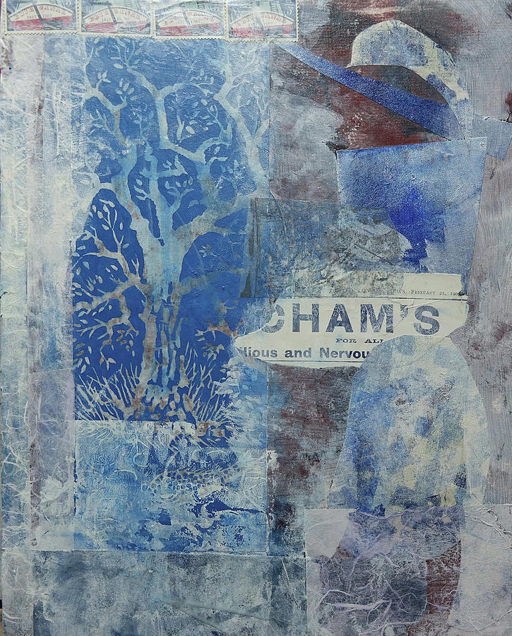 1963 Blues Collage  Mixed Media by Cathy Anderson
