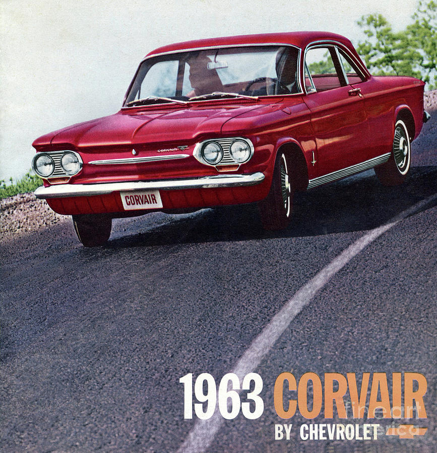 1963 Corvair Brochure Cover Photograph by Ron Long