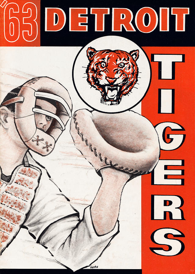 1963 Detroit Tigers Poster Mixed Media by Row One Brand