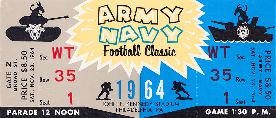 1964 Army Navy Game Mixed Media by Row One Brand