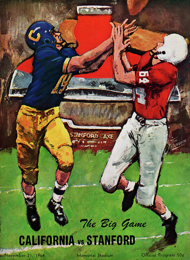 1964 Cal vs. Stanford Big Game Program Cover Art Mixed Media by Row One Brand