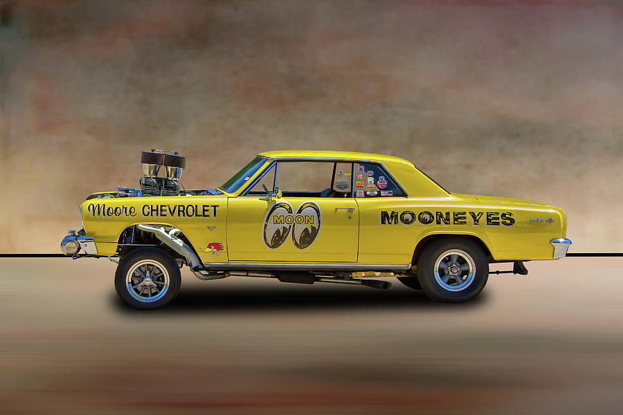 1964 Chevrolet Chevelle Malibu Mooneys Gasser Photograph by Nick Gray