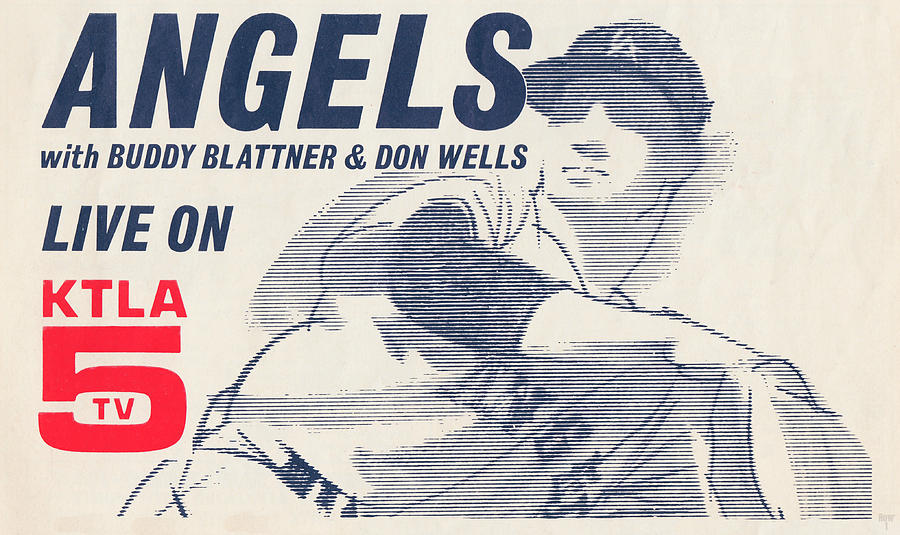 1964 Los Angeles Angels KTLA Ad Mixed Media by Row One Brand