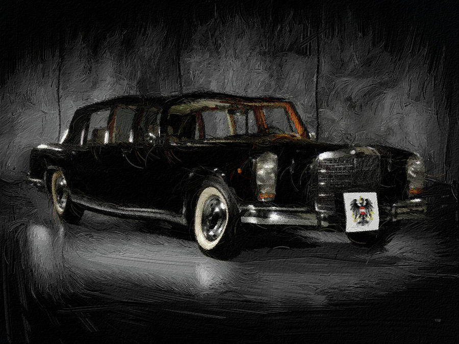 1964 Mercedes-Benz 600 Pullman_Impasto Painting ca 2020 by Ahmet Asar Digital Art by Celestial Images