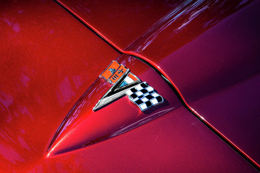 1964 Red Chevrolet Corvette Big Block Coupe X192 Photograph by Rich Franco