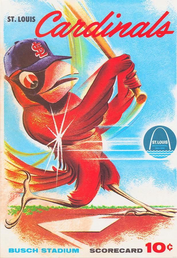 1964 St. Louis Cardinals Scorecard Art Mixed Media by Row One Brand