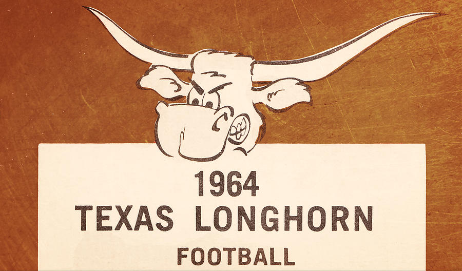 1964 Texas Longhorn Football Mixed Media by Row One Brand
