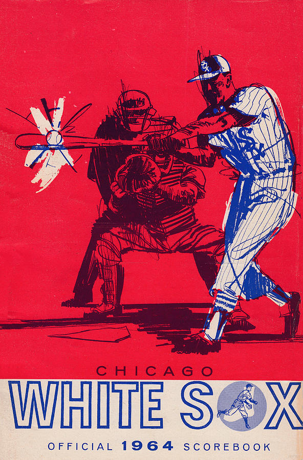1964 White Sox Scorecard Drawing by Row One Brand