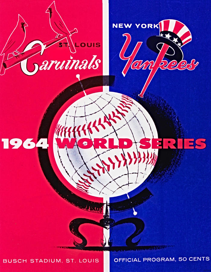 1964 St. Louis Cardinals Scorecard Art Mixed Media by Row One Brand - Pixels