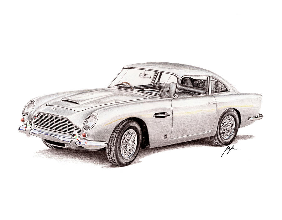 aston martin db5 drawing
