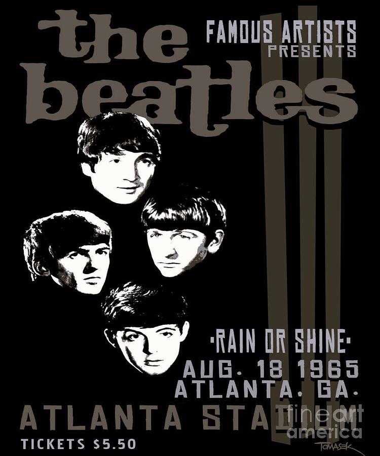 1965 Atlanta Stadium Concert Poster Digital Art by Sheryl Chapman ...