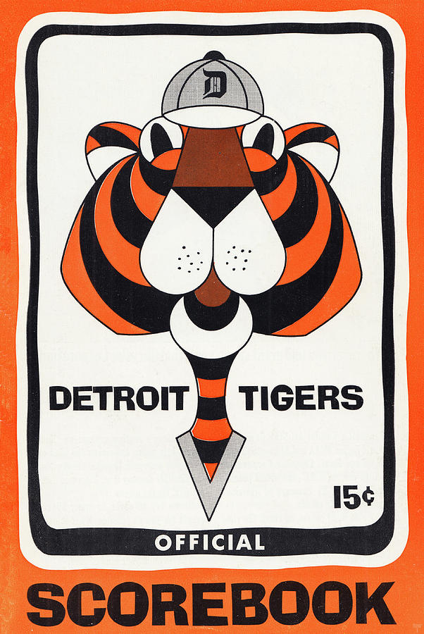 1965 Detroit Tigers Scorebook Art Mixed Media by Row One Brand