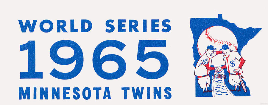 1965 Minnesota Twins World Series Art Mixed Media by Row One Brand