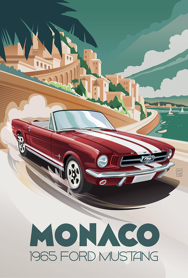 1965 Monaco Ford Mustang GT 350 Digital Art by Garth Glazier