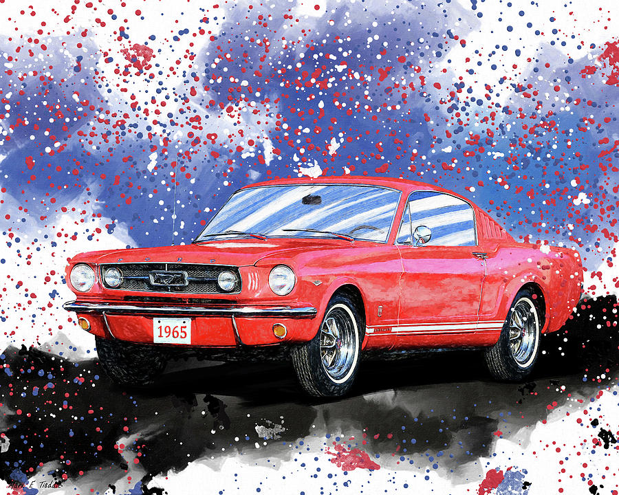 1965 Mustang Fastback Mixed Media by Mark Tisdale