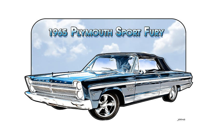 1965 Plymouth sport fury 2 Digital Art by Greg Joens