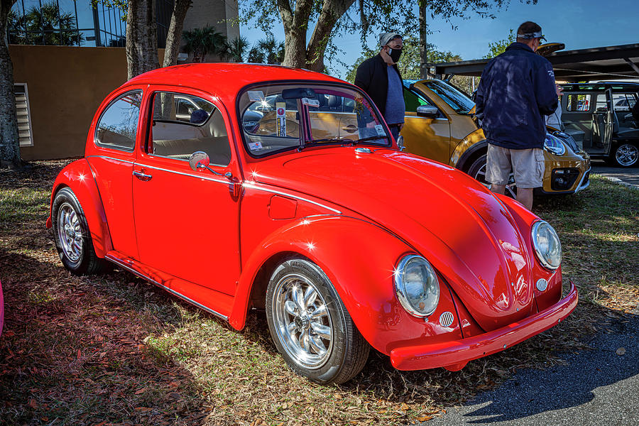 1965 Red Volkswagen Beetle X118 Photograph by Rich Franco