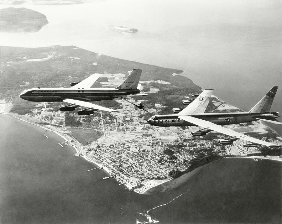 1965 Refueling USAF B-52 Bomber Photograph by Historic Image