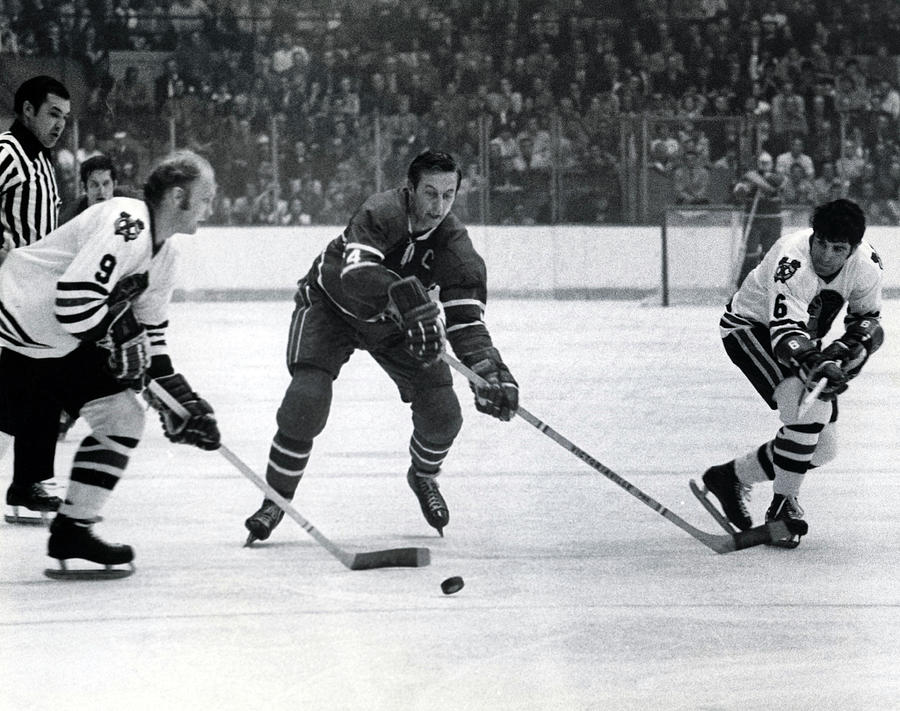 1965 Stanley Cup Finals - Game 7:  Chicago Blackhawks v Montreal Canadiens Photograph by B Bennett