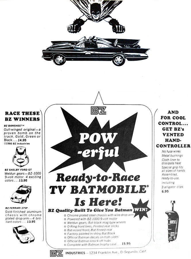 1966 Batmobile Slot Car Add Photograph