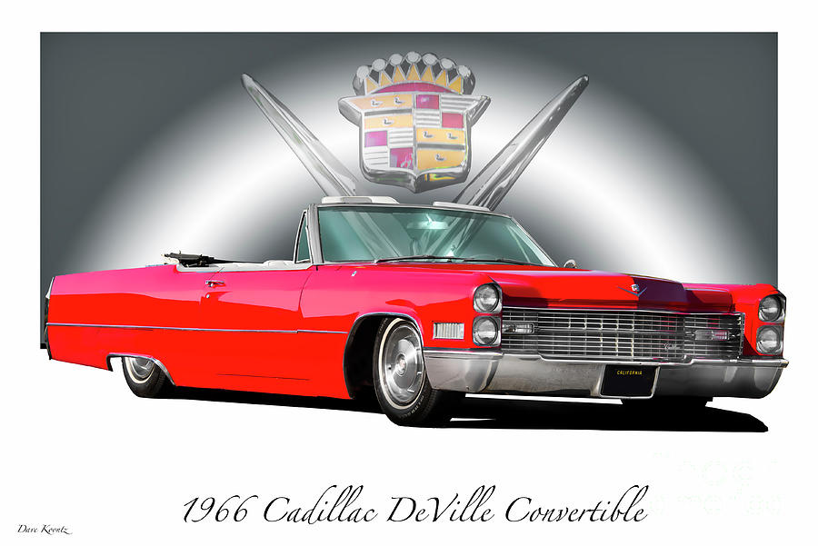 1966 Cadillac DeVille Custom Convertible Photograph by Dave Koontz