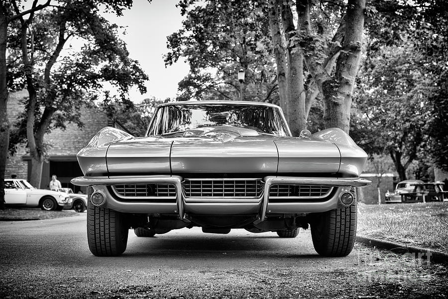 1966 Chevrolet Corvette Monochrome Photograph by Tim Gainey