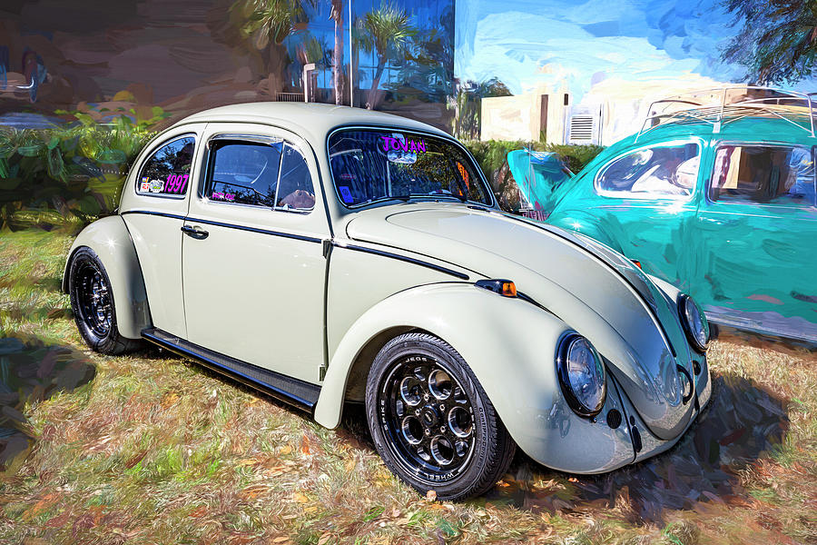 1966 Gray Volkswagen Beetle X150 Photograph by Rich Franco