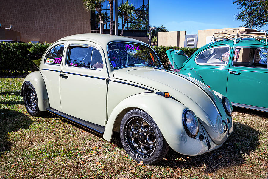 1966 Gray Volkswagen Beetle X161 Photograph by Rich Franco