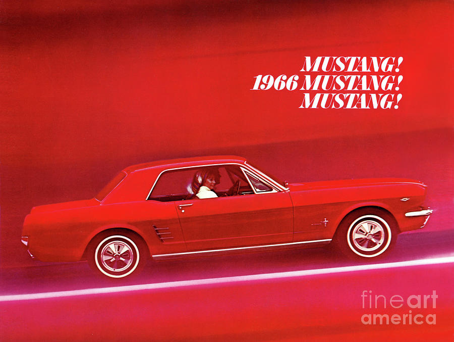 1966 Mustang Brochure Cover Photograph by Ron Long