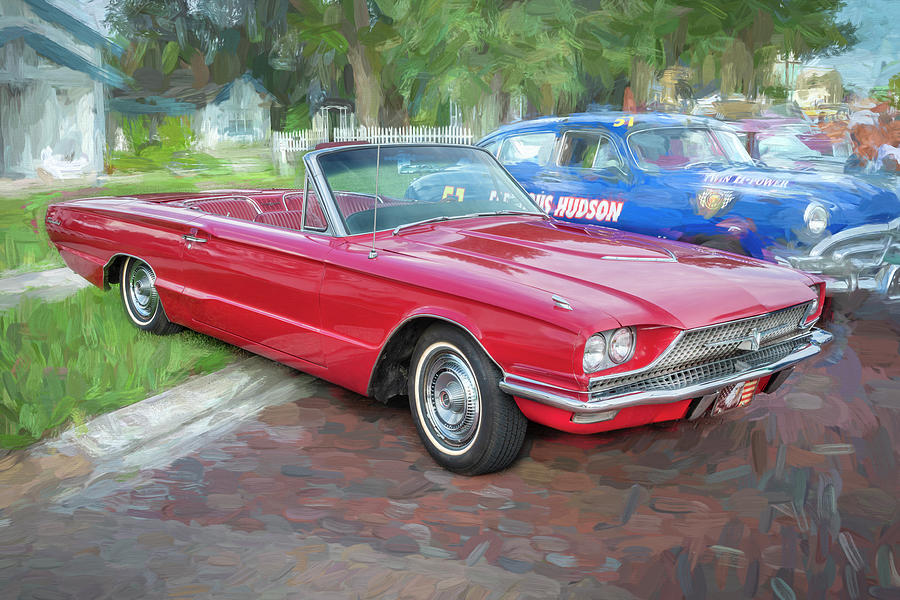 1966 Red Ford Thunderbird X106 Photograph by Rich Franco