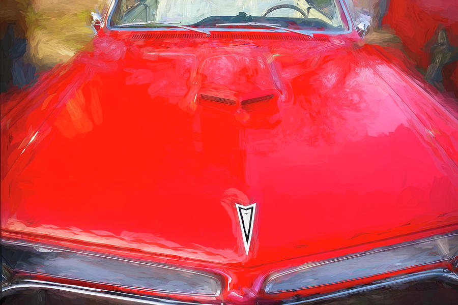 1966 Red Pontiac GTO X107  Photograph by Rich Franco