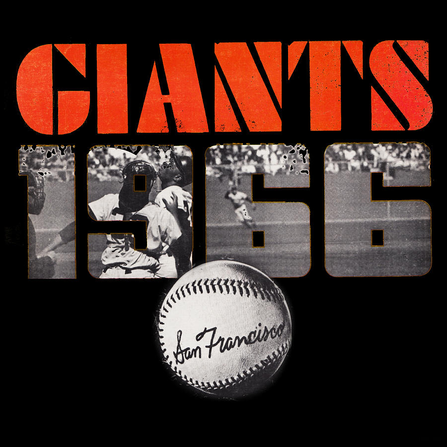 1966 San Francisco Giants Sketch Art Mixed Media by Row One Brand