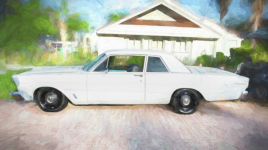 Florida Photograph - 1966 White Ford Galaxie Custom 500 XL X109 by Rich Franco