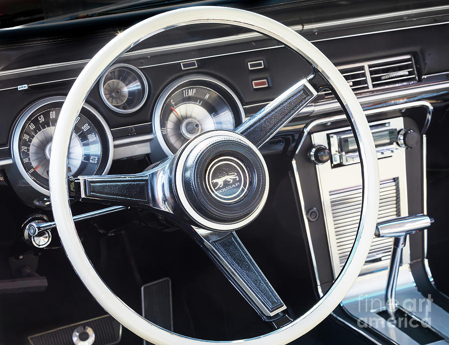 1967 Cougar Steering and Dash Photograph by Dennis Hedberg