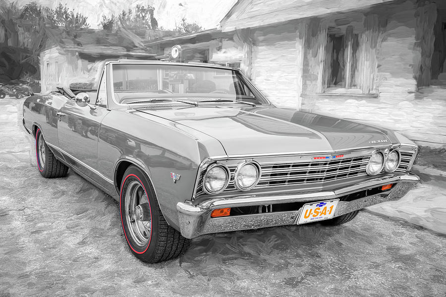  1967 Gold Chevy Chevelle Malibu Convertible X150 #1967 Photograph by Rich Franco