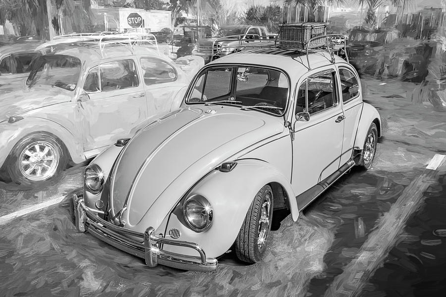 1967 Gray Volkswagen Beetle X112 Photograph by Rich Franco