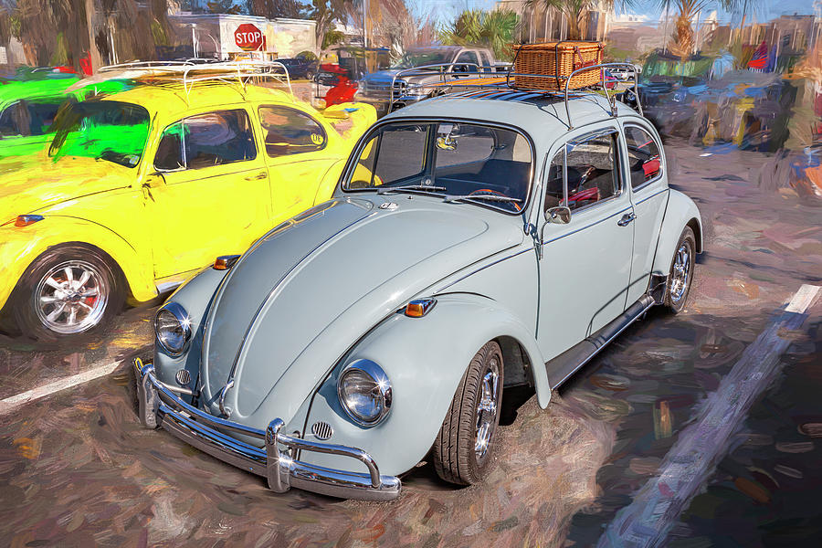 1967 Gray Volkswagen Beetle X113 Photograph by Rich Franco