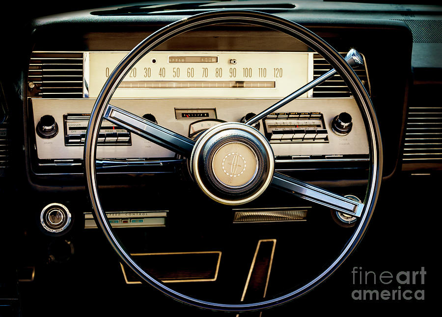 1967 Lincoln Steering and Dash Photograph by Dennis Hedberg