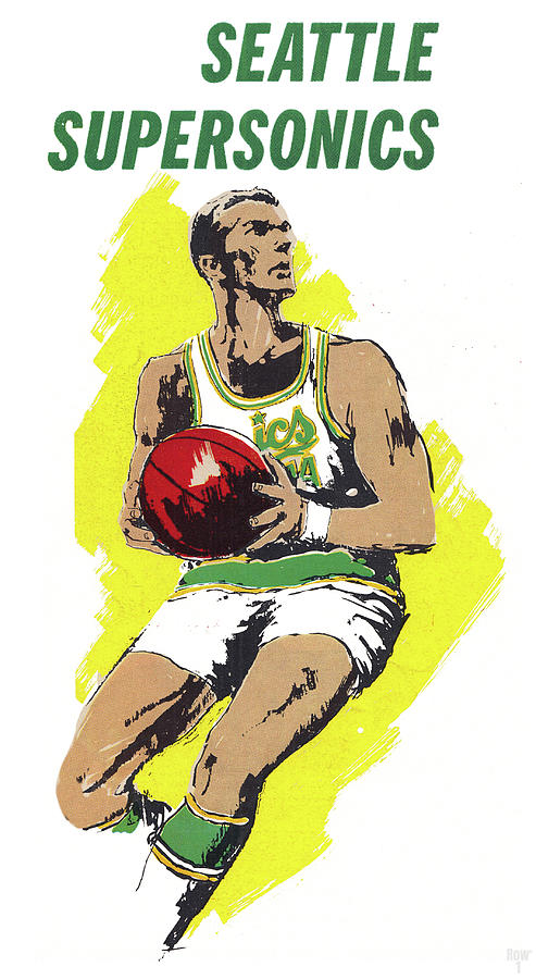 1967 Seattle Supersonics Art Mixed Media by Row One Brand
