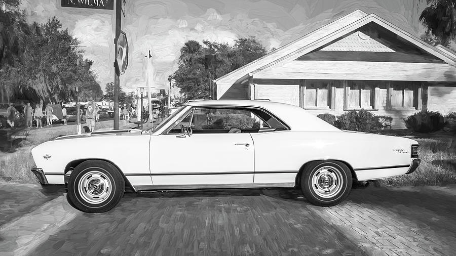 1967 White Chevy Chevelle SS 350 X131 Photograph by Rich Franco