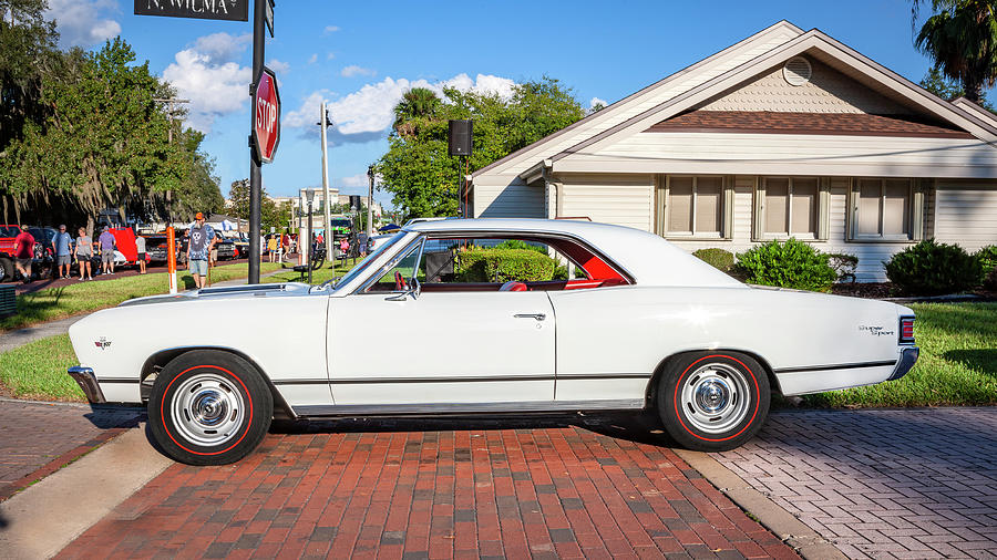 1967 White Chevy Chevelle SS 350 X133 Photograph by Rich Franco