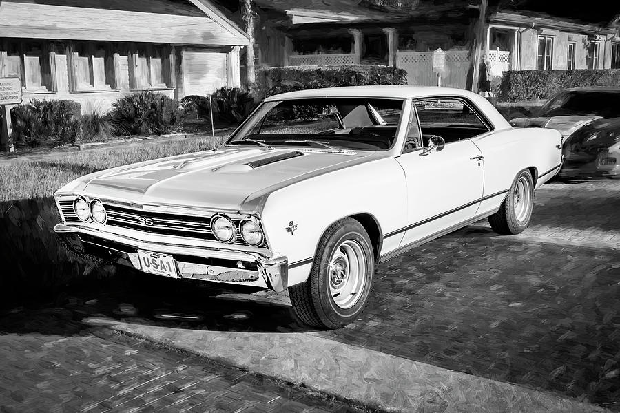 1967 White Chevy Chevelle SS 350 X135 Photograph by Rich Franco