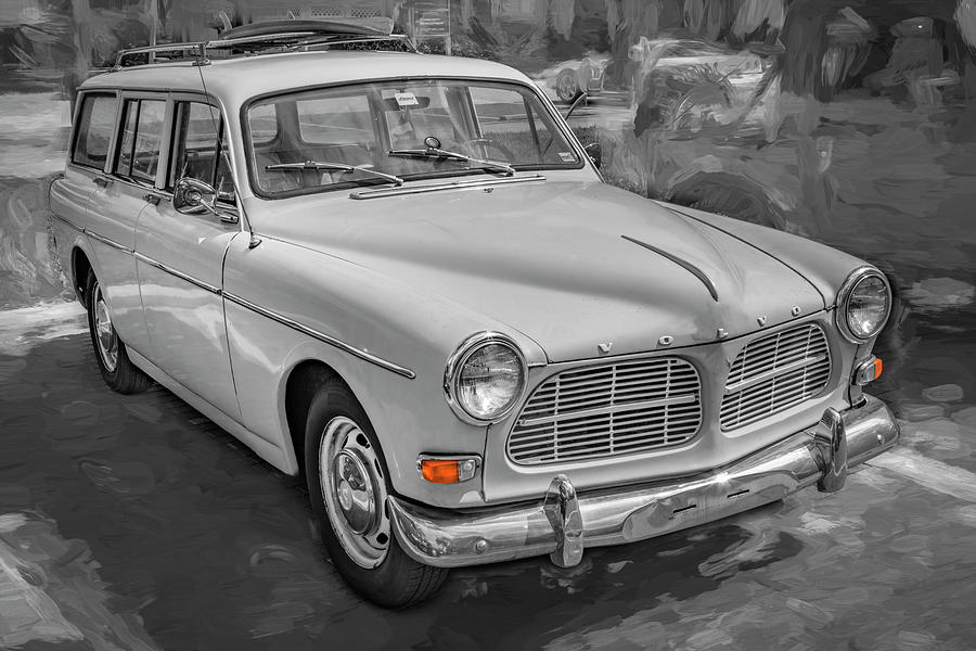 1968 Blue Volvo 122S Amazon Station Wagon X102 Photograph by Rich Franco