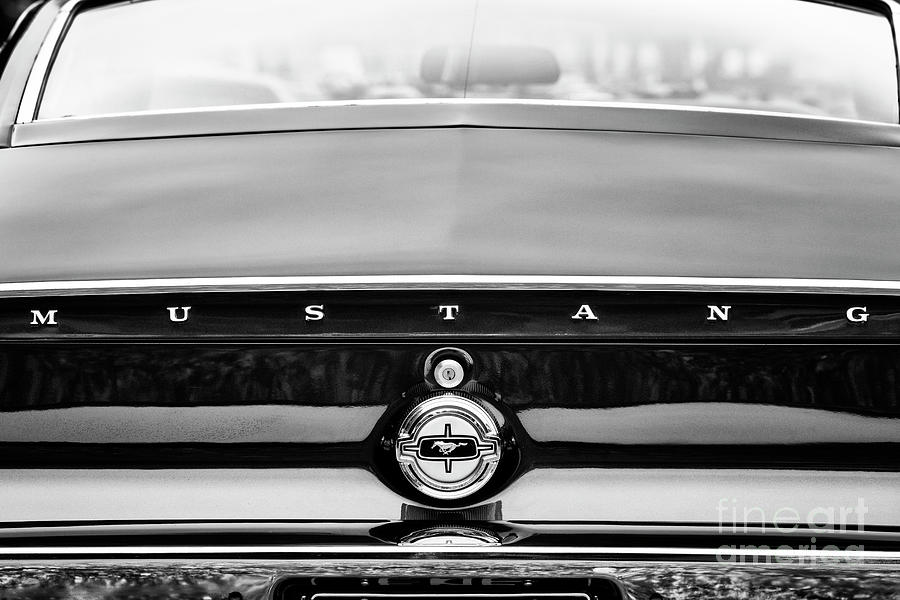 1968 Ford Mustang Rear Monochrome Photograph by Tim Gainey